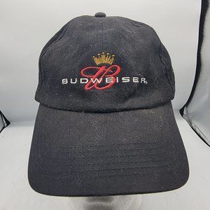 Budweiser Hat Black Cap Bud Beer 2003 Strap Back Vintage Official Product